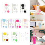 Cup Accessory Set Cute Keychain Charms for Outdoor Activities Travel Handbag Pink