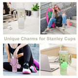 Cup Accessory Set Cute Keychain Charms for Outdoor Activities Travel Handbag Pink