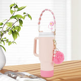 Cup Accessory Set Cute Keychain Charms for Outdoor Activities Travel Handbag Pink