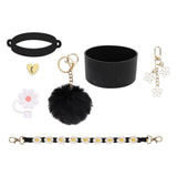 Cup Accessory Set Cute Keychain Charms for Outdoor Activities Travel Handbag Black