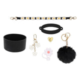 Cup Accessory Set Cute Keychain Charms for Outdoor Activities Travel Handbag Black