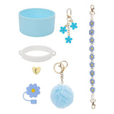 Cup Accessory Set Cute Keychain Charms for Outdoor Activities Travel Handbag Blue