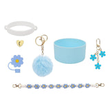 Cup Accessory Set Cute Keychain Charms for Outdoor Activities Travel Handbag Blue