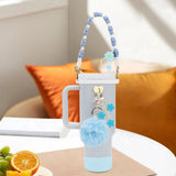 Cup Accessory Set Cute Keychain Charms for Outdoor Activities Travel Handbag Blue