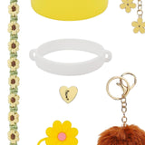 Cup Accessory Set Cute Keychain Charms for Outdoor Activities Travel Handbag Yellow