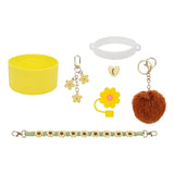 Cup Accessory Set Cute Keychain Charms for Outdoor Activities Travel Handbag Yellow