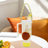 Cup Accessory Set Cute Keychain Charms for Outdoor Activities Travel Handbag Yellow