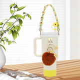 Cup Accessory Set Cute Keychain Charms for Outdoor Activities Travel Handbag Yellow