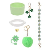 Cup Accessory Set Cute Keychain Charms for Outdoor Activities Travel Handbag Green