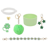 Cup Accessory Set Cute Keychain Charms for Outdoor Activities Travel Handbag Green