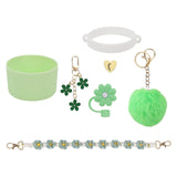 Cup Accessory Set Cute Keychain Charms for Outdoor Activities Travel Handbag Green