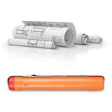 Maxbell Expandable Poster Tube Round Carrying Tube with Strap Expand from 17” to 29” Orange