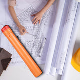 Maxbell Expandable Poster Tube Round Carrying Tube with Strap Expand from 17” to 29” Orange