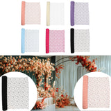 Maxbell Jacquard Net Mesh Flower Wrapping Paper for Valentine's Day Wedding Birthday Champagne