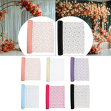 Maxbell Jacquard Net Mesh Flower Wrapping Paper for Valentine's Day Wedding Birthday Champagne