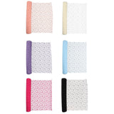 Maxbell Jacquard Net Mesh Flower Wrapping Paper for Valentine's Day Wedding Birthday Champagne