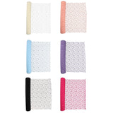 Maxbell Jacquard Net Mesh Flower Wrapping Paper for Valentine's Day Wedding Birthday Champagne