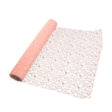 Maxbell Jacquard Net Mesh Flower Wrapping Paper for Valentine's Day Wedding Birthday Champagne