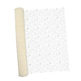Maxbell Jacquard Net Mesh Flower Wrapping Paper for Valentine's Day Wedding Birthday Milky White