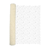 Maxbell Jacquard Net Mesh Flower Wrapping Paper for Valentine's Day Wedding Birthday Milky White