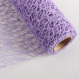 Maxbell Jacquard Net Mesh Flower Wrapping Paper for Valentine's Day Wedding Birthday Light Purple