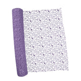 Maxbell Jacquard Net Mesh Flower Wrapping Paper for Valentine's Day Wedding Birthday Light Purple