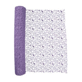 Maxbell Jacquard Net Mesh Flower Wrapping Paper for Valentine's Day Wedding Birthday Light Purple