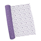 Maxbell Jacquard Net Mesh Flower Wrapping Paper for Valentine's Day Wedding Birthday Light Purple
