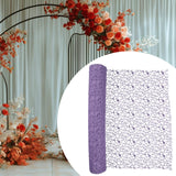 Maxbell Jacquard Net Mesh Flower Wrapping Paper for Valentine's Day Wedding Birthday Light Purple