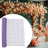 Maxbell Jacquard Net Mesh Flower Wrapping Paper for Valentine's Day Wedding Birthday Light Purple