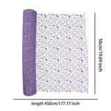 Maxbell Jacquard Net Mesh Flower Wrapping Paper for Valentine's Day Wedding Birthday Light Purple