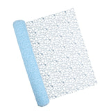 Maxbell Jacquard Net Mesh Flower Wrapping Paper for Valentine's Day Wedding Birthday Light Blue