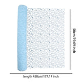 Maxbell Jacquard Net Mesh Flower Wrapping Paper for Valentine's Day Wedding Birthday Light Blue