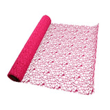 Maxbell Jacquard Net Mesh Flower Wrapping Paper for Valentine's Day Wedding Birthday Rose Red