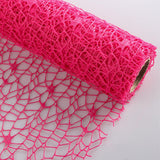 Maxbell Jacquard Net Mesh Flower Wrapping Paper for Valentine's Day Wedding Birthday Rose Red
