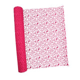 Maxbell Jacquard Net Mesh Flower Wrapping Paper for Valentine's Day Wedding Birthday Rose Red