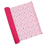 Maxbell Jacquard Net Mesh Flower Wrapping Paper for Valentine's Day Wedding Birthday Rose Red