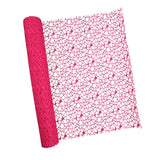 Maxbell Jacquard Net Mesh Flower Wrapping Paper for Valentine's Day Wedding Birthday Rose Red