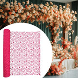 Maxbell Jacquard Net Mesh Flower Wrapping Paper for Valentine's Day Wedding Birthday Rose Red