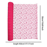 Maxbell Jacquard Net Mesh Flower Wrapping Paper for Valentine's Day Wedding Birthday Rose Red