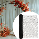 Maxbell Jacquard Net Mesh Flower Wrapping Paper for Valentine's Day Wedding Birthday Black