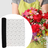 Maxbell Jacquard Net Mesh Flower Wrapping Paper for Valentine's Day Wedding Birthday Black