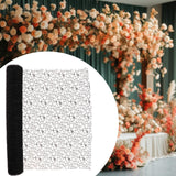 Maxbell Jacquard Net Mesh Flower Wrapping Paper for Valentine's Day Wedding Birthday Black