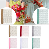 Maxbell Jacquard Net Mesh Ornament Floral Wrapper for Valentine's Day Gifts Birthday Coffee Color