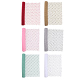 Maxbell Jacquard Net Mesh Ornament Floral Wrapper for Valentine's Day Gifts Birthday Coffee Color