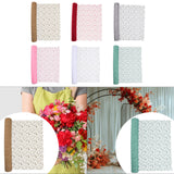 Maxbell Jacquard Net Mesh Ornament Floral Wrapper for Valentine's Day Gifts Birthday Coffee Color