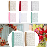 Maxbell Jacquard Net Mesh Ornament Floral Wrapper for Valentine's Day Gifts Birthday Coffee Color