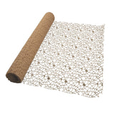 Maxbell Jacquard Net Mesh Ornament Floral Wrapper for Valentine's Day Gifts Birthday Coffee Color
