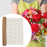 Maxbell Jacquard Net Mesh Ornament Floral Wrapper for Valentine's Day Gifts Birthday Coffee Color