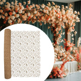 Maxbell Jacquard Net Mesh Ornament Floral Wrapper for Valentine's Day Gifts Birthday Coffee Color